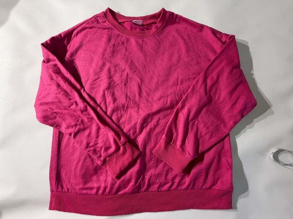 Xieerduo Hot Pink Crewneck Sweatshirt Womens Large Long Sleeve Fleece